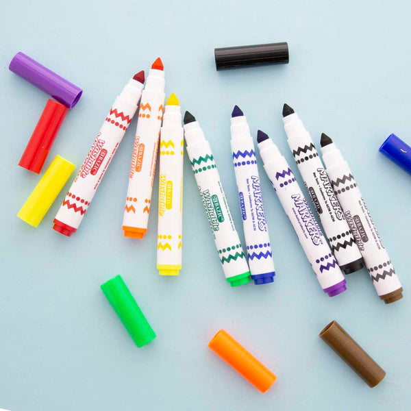 Crayola Classic Washable Marker Set - Broad Point Type - Conical