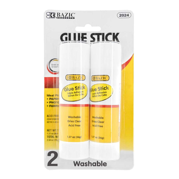 BAZIC 2025 Large Glue Stick. Clear Glue Stick for Art and Office