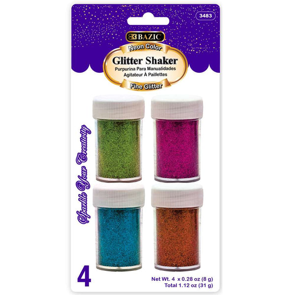 Laza Ultra Fine Glitter Powder, 4 Colors 320ml Craft Glitter