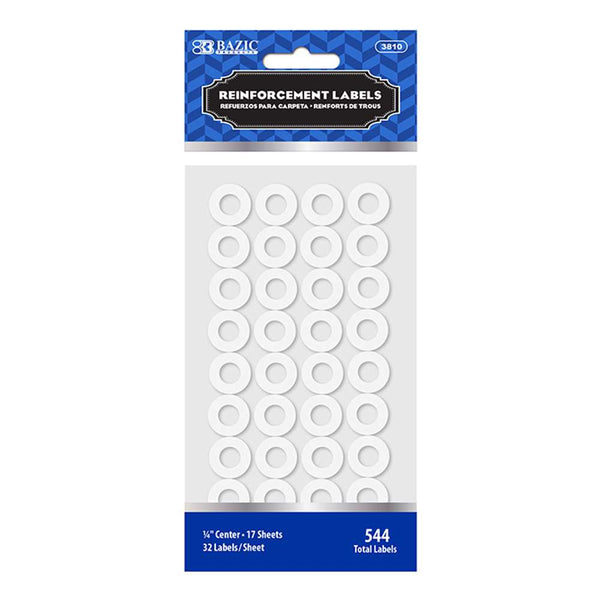 Enday White Paper Hole Reinforcements Adhesive Paper Punch Sticker Pack,  544 Pack