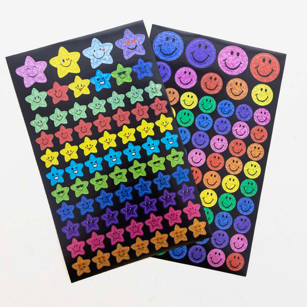 Holographic Star Stickers Rainbow Stickers Teacher Stickers - Temu