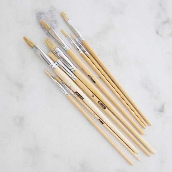 Factory Price Natural Bristle Cheap Paint Brushes with Yellow