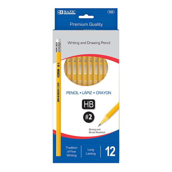 Bazic Premium #2 Wood Pencil - 12 count