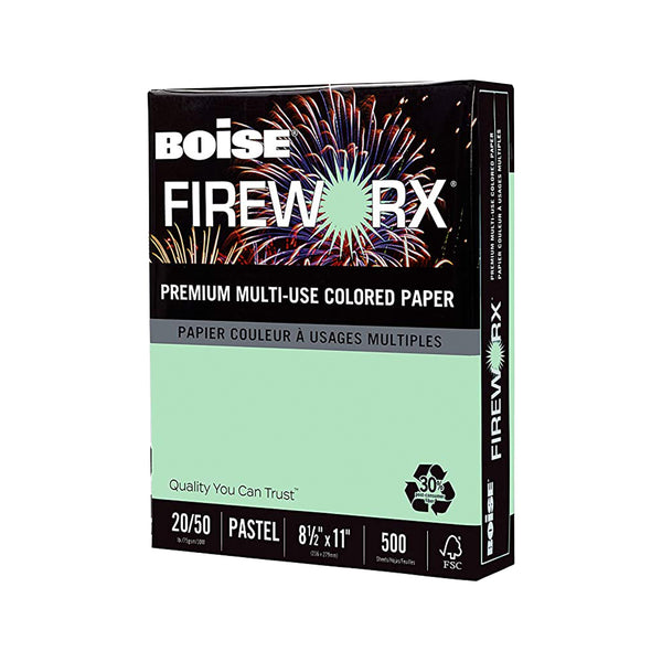 Boise FIREWORX 8.5 X 11 Popper-Mint Green Colored Paper (10 Realms/Case)