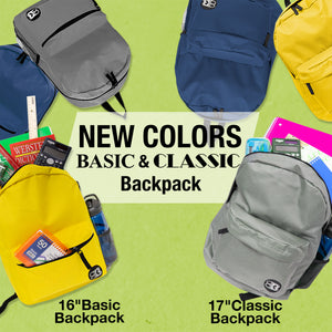 Basic 16" Mustard Basic Backpack