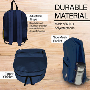 Basic 16" Navy Blue Basic Backpack