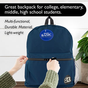 Basic 16" Navy Blue Basic Backpack