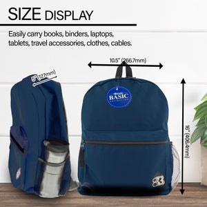 Basic 16" Navy Blue Basic Backpack