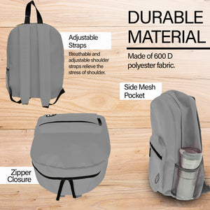 Basic 16" Gray Basic Backpack