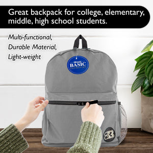 Basic 16" Gray Basic Backpack