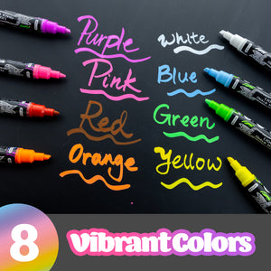 Wet Erase Chalk Markers (8/Pack)