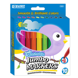 Washable Markers Broad Line Jumbo 10 Colors