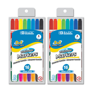 Double-Tip 8 Washable Markers