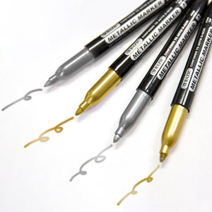 Silver & Gold Metallic Markers (2/Pack)