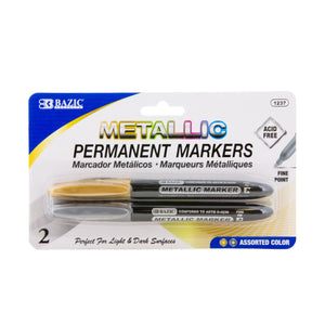 Silver & Gold Metallic Markers (2/Pack)