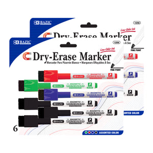 Magnetic Assorted Color Dry-Erase Markers (6/Pack)