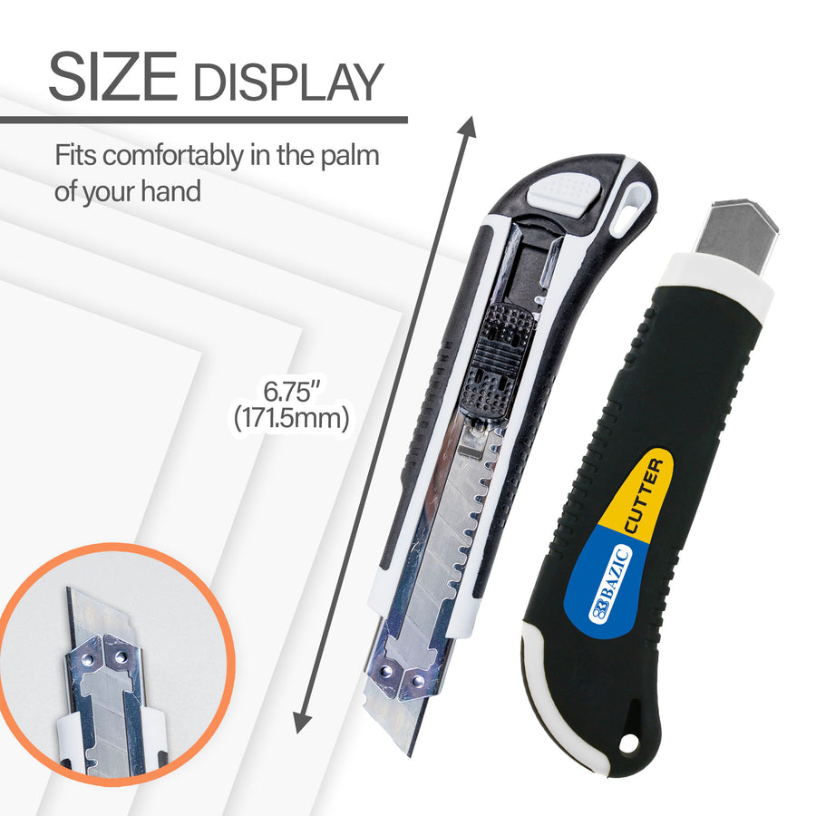 Heavy Duty Self Loading Cutter w/ Grip + 2 Replacement Blades