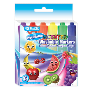 Washable Scented Markers 6 Color