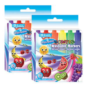 Washable Scented Markers 6 Color