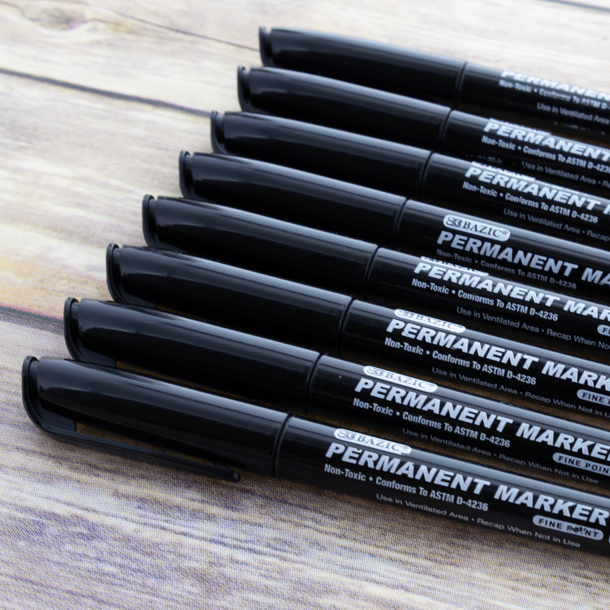 Sharpie Mixed Point Size Permanent Markers, Assorted Tips, Black, 6/Pack