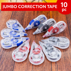 Correction Tape w/ Grip, Jumbo 5 mm x 394" (10/Pack)