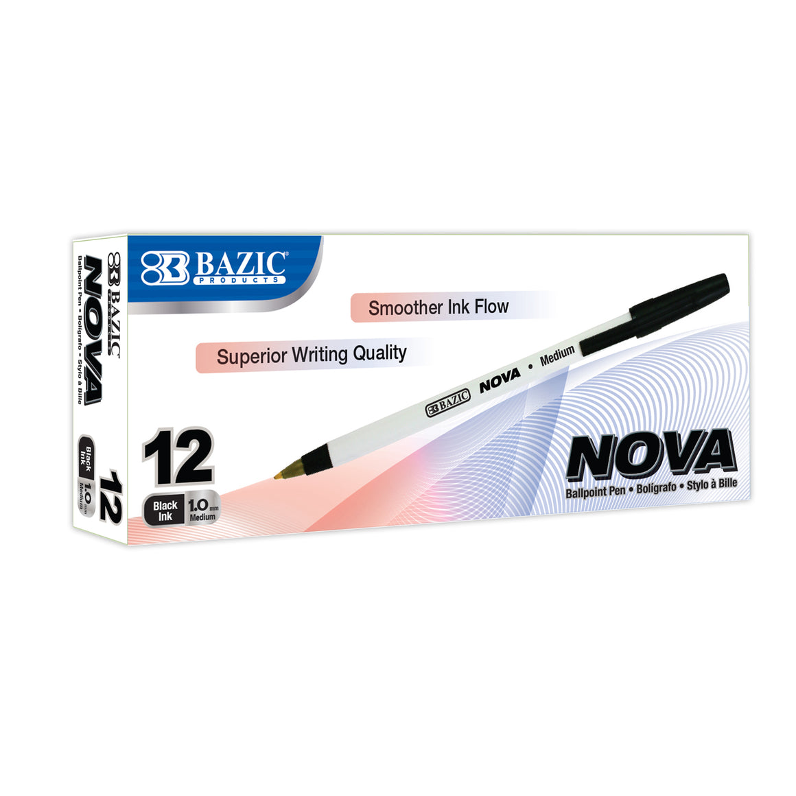 Nova (12/Box) Black Color Stick Pen