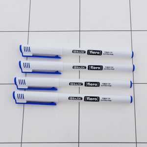 Fiero Black Fiber Tip Pen FinelinerExtra Fine Point Pens - 4 Ct1-Pack - G8 Central