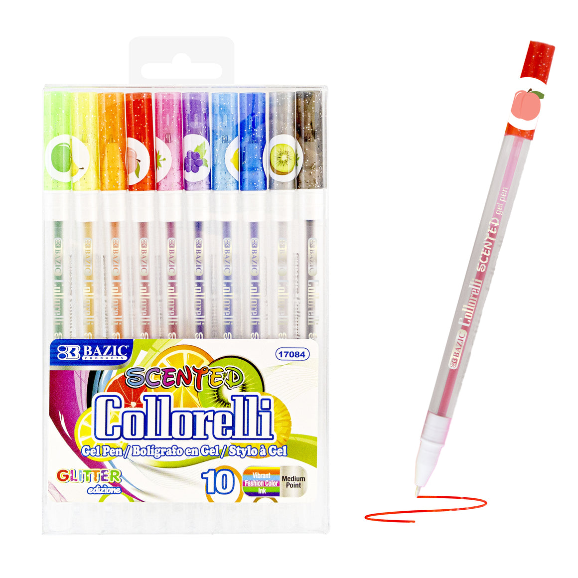 Collorelli Gel Pen 10 Scented Glitter Color