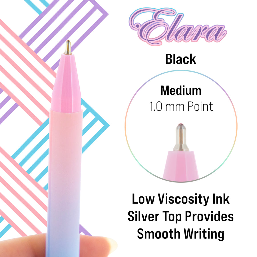 Elara Oil-Gel Ink Retractable Pen (3/Pack)