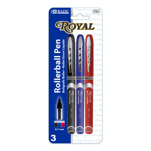 Royal Assorted Color Rollerball Pen (3/Pack)