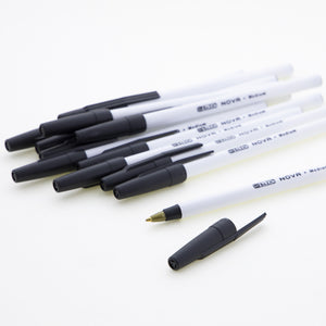 Nova Black Color Stick Pen (12/Pack)