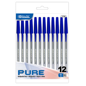 Pure Blue Stick Pen (12/Pack)