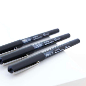 Norte Black Needle-Tip Rollerball Pen (3/Pack)