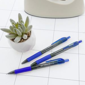 Optima Blue FUSE Tech Ink Retractable Pen w/ Grip (3/Pack)