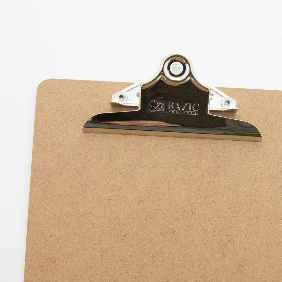 Hardboard Clipboard Standard Size w/ Sturdy Spring Clip