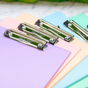 PVC Standard Clipboard Pastel Color w/ Low Profile Clip