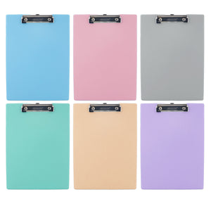 PVC Standard Clipboard Pastel Color w/ Low Profile Clip