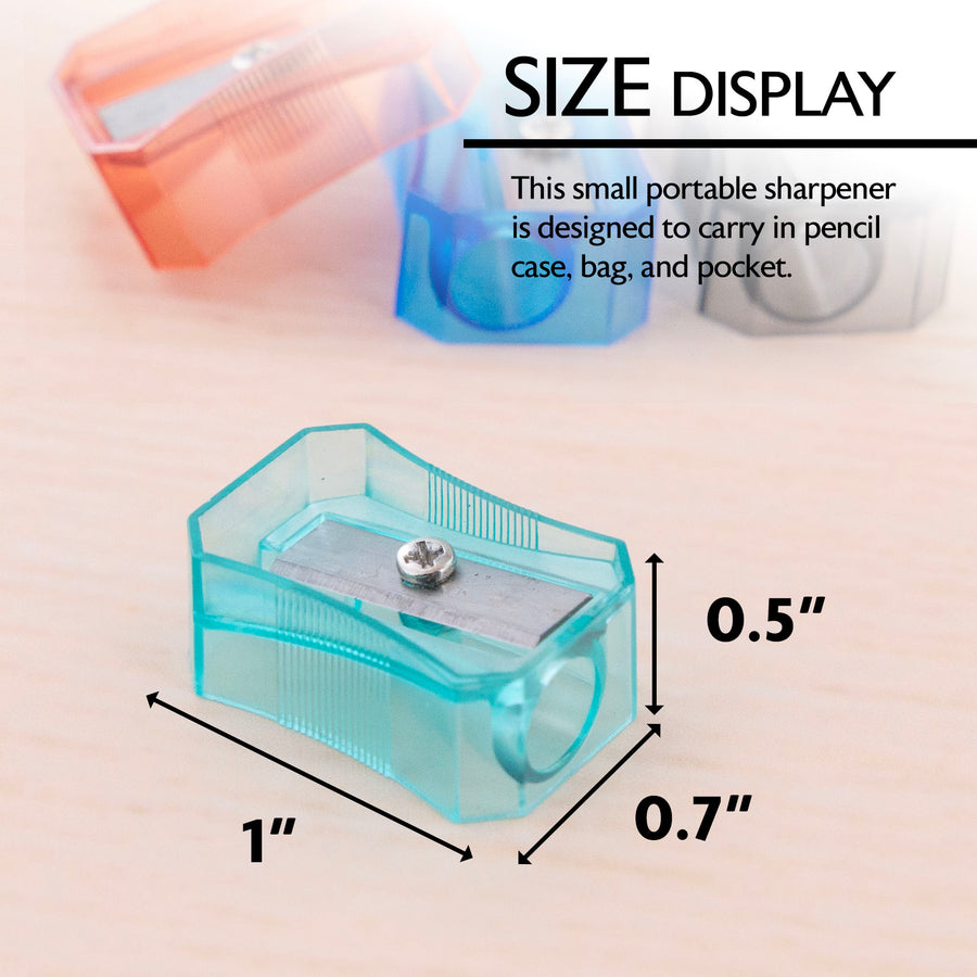 Felix Square Transparent Pencil Sharpener (12/Pack)