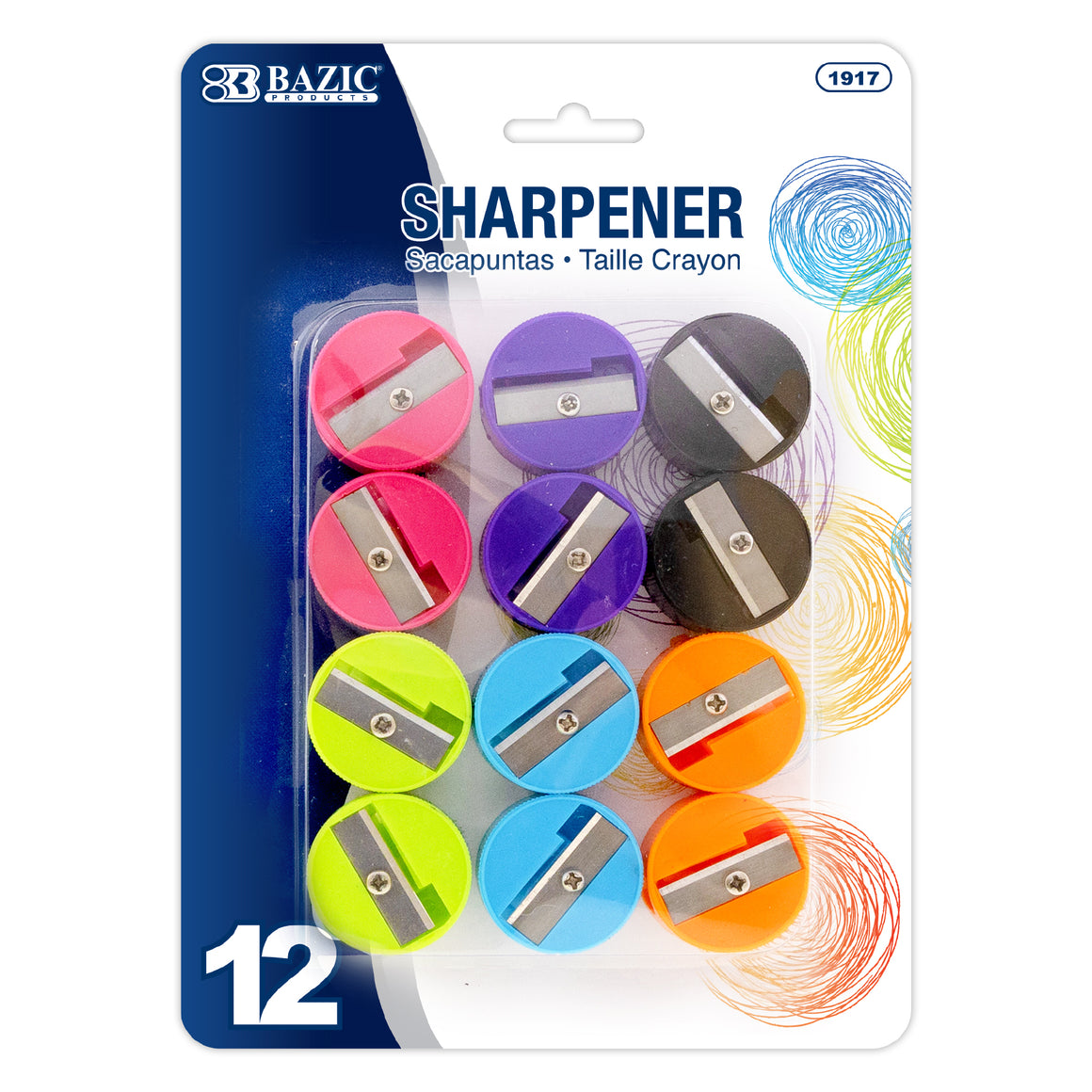 Luna Round Pencil Sharpener (12/Pack)