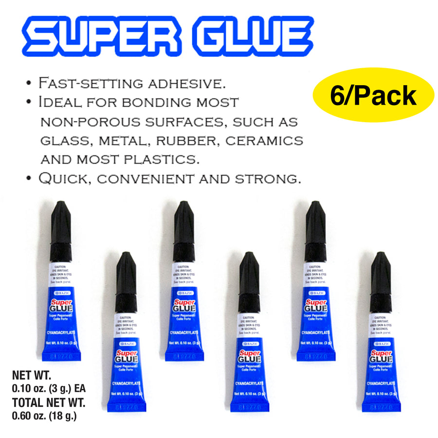 Super Glue 0.10 oz (3g)(6/Pack)