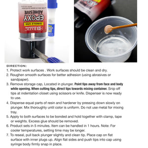 Epoxy Glue Quick Setting w/ Syringe Applicator 0.2 oz (5.6g)