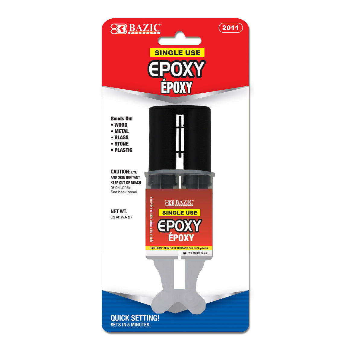 Epoxy Glue Quick Setting w/ Syringe Applicator 0.2 oz (5.6g)