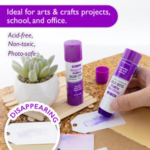 Glue Stick Washable Disappearing Purple 0.7 oz (21g)(2/Pack)