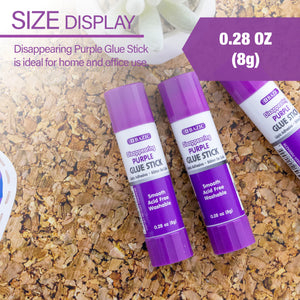 Glue Stick Washable Disappearing Purple 0.28 oz (8g)(4/Pack)