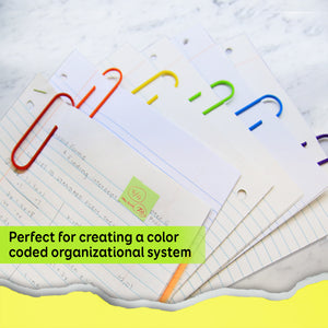 Paper Clips (100mm) Mega Color (10/Pack)