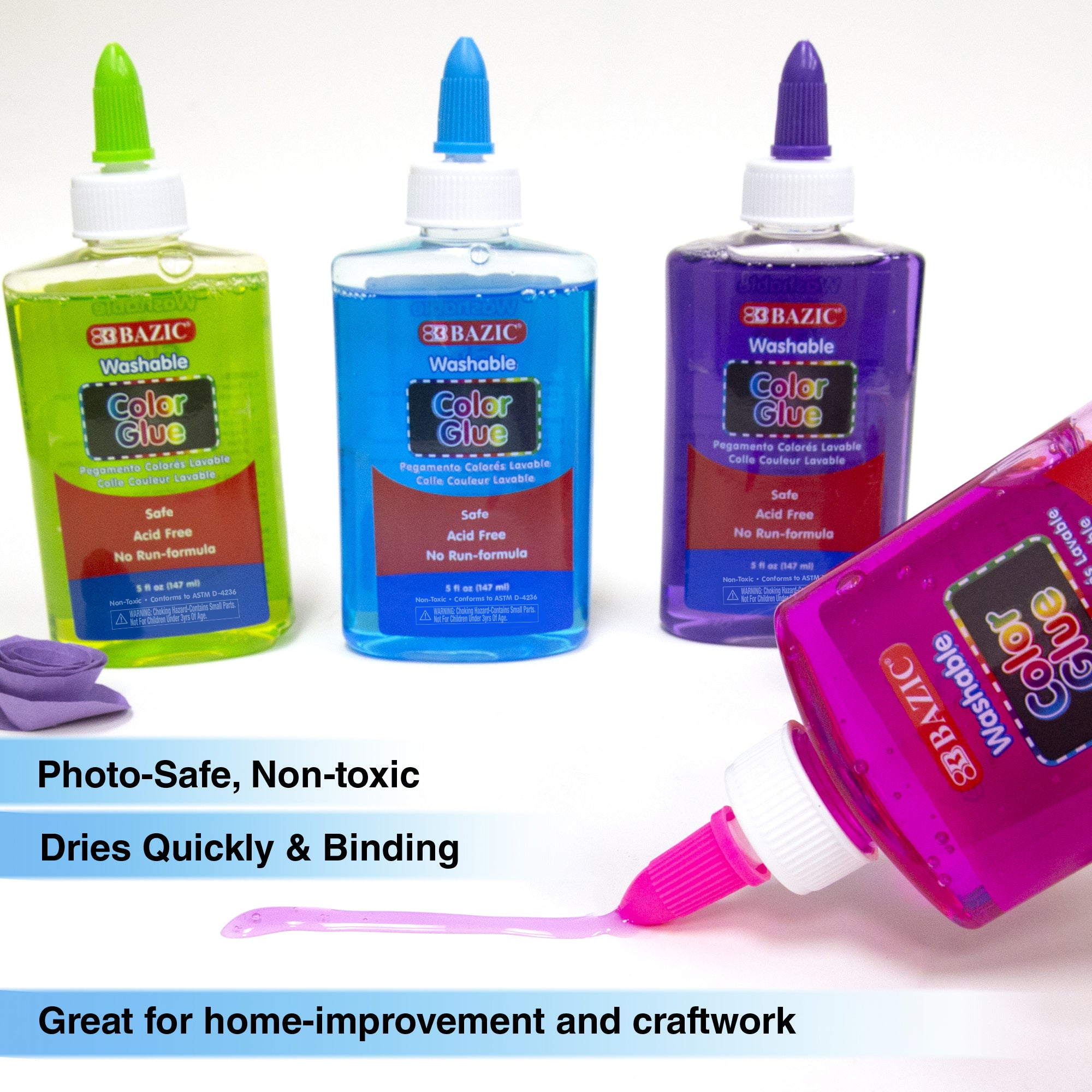 Colorations® Washable Purple Glue Sticks (0.32 oz) - Set of 24