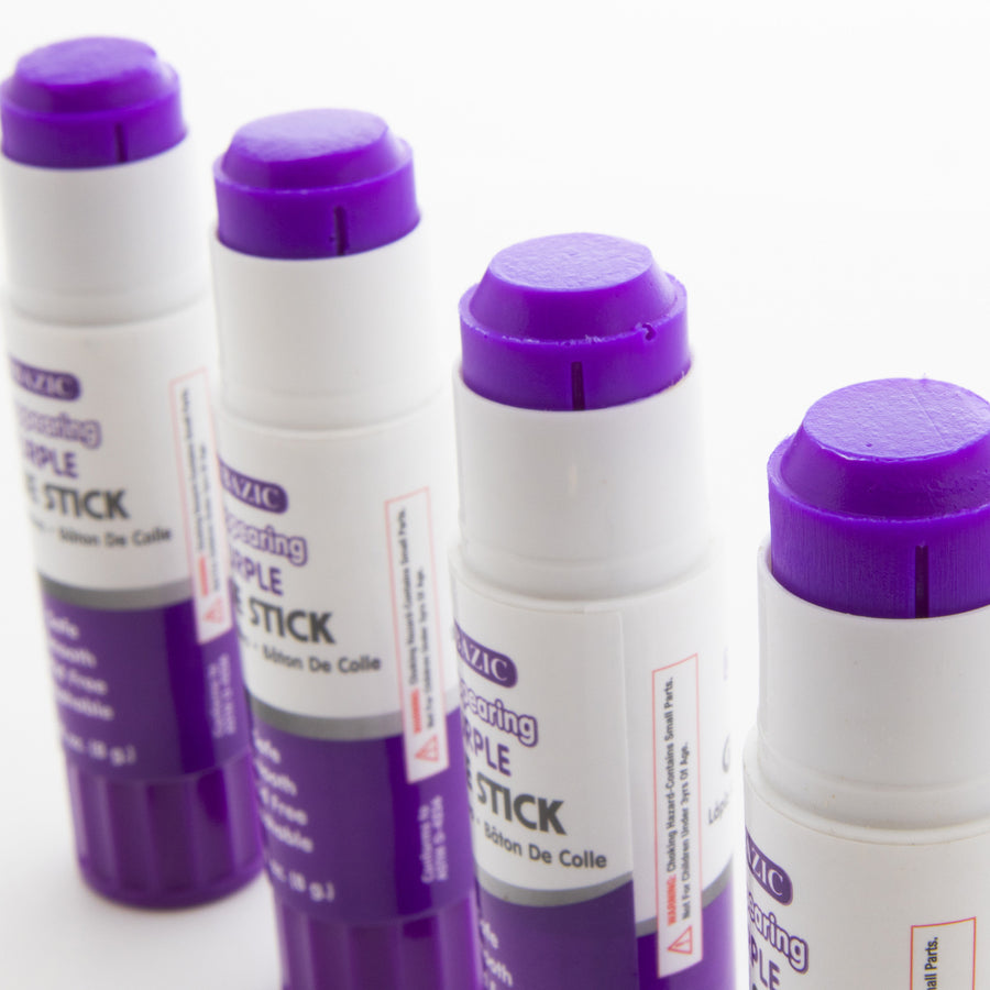 Glue Stick Washable Disappearing Purple 0.28 oz (12 Sticks)