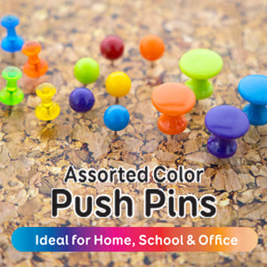 Push Pins Round Assorted Color (80/Pack)