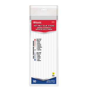 Hot Melt Glue Sticks Dual Temp. Mini Size 7.87" x 0.27" (10/Pack)