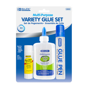 Clear Glue & White Glue & Glue Stick Sets (3/Pack)